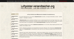 Desktop Screenshot of luftpolster-versandtaschen.org